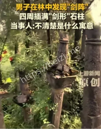 四川林中发现剑阵